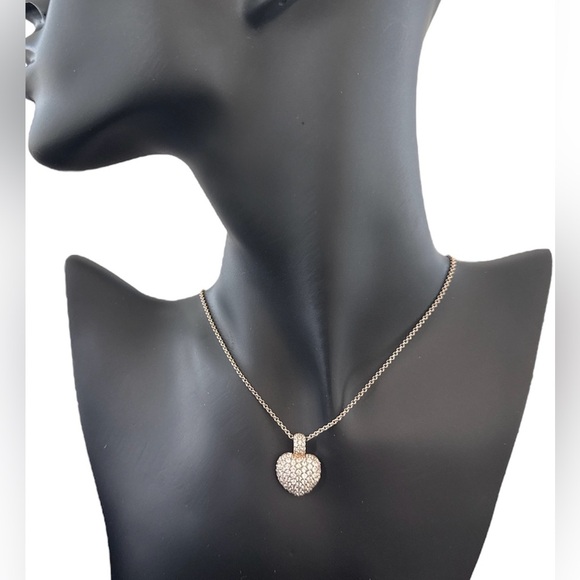 Thomas Sabo 925 Sterling Silver Pavé Heart Pendant Necklace - Picture 7 of 7